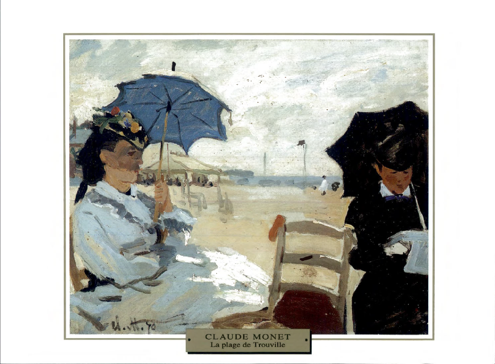 Prévisualisation du document Claude MONET
LA PLAGE DE TROUVILLE