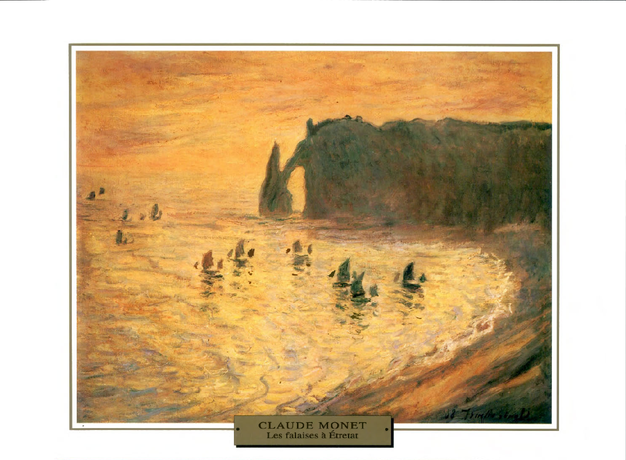 Prévisualisation du document Claude MONET
LES FALAISES A ÉTRETAT