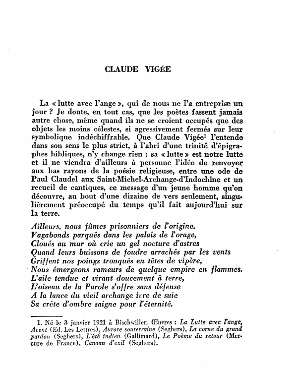 Prévisualisation du document CLAUDE VIGÉE