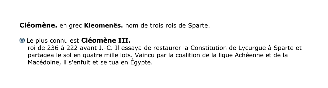 Prévisualisation du document Cléomène.