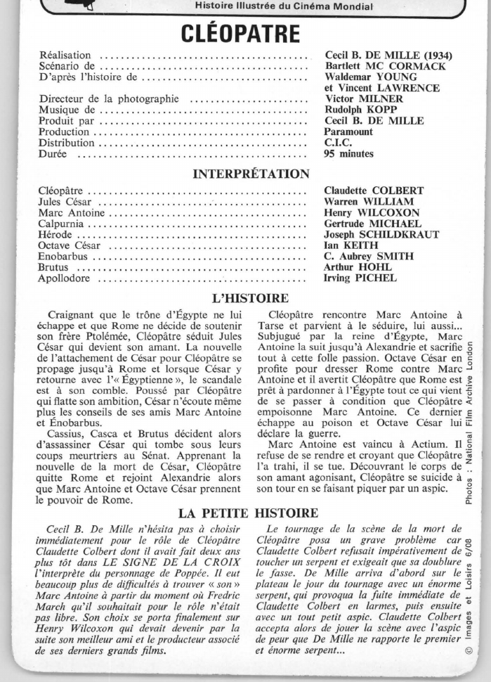 Prévisualisation du document CLÉOPATRE   