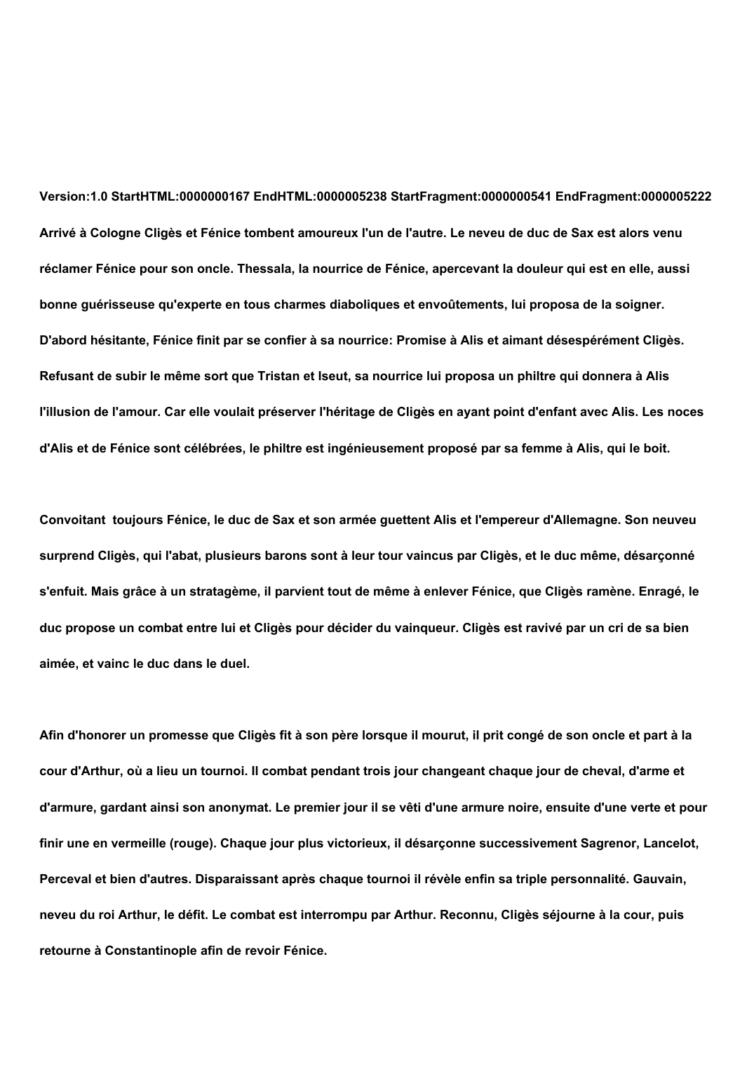 Prévisualisation du document Cligès