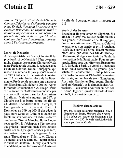 Prévisualisation du document Clotaire II.