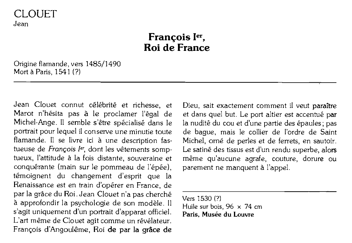 Prévisualisation du document CLOUET Jean : François Ier, Roi de France