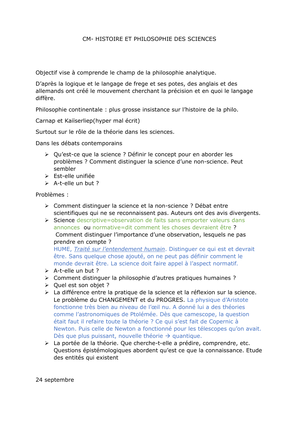 Prévisualisation du document CM- HISTOIRE ET PHILOSOPHIE DES SCIENCES