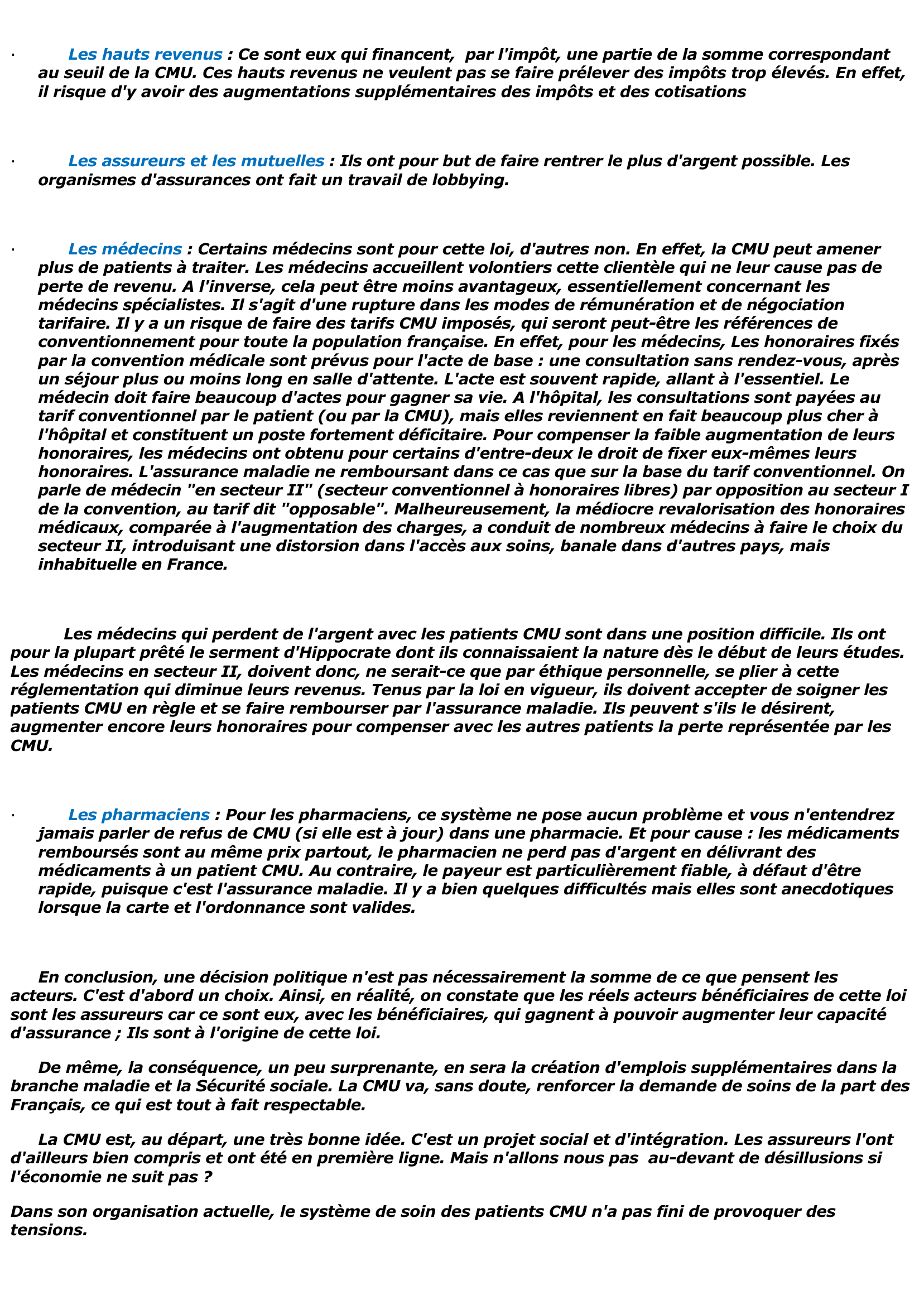 Prévisualisation du document CMU