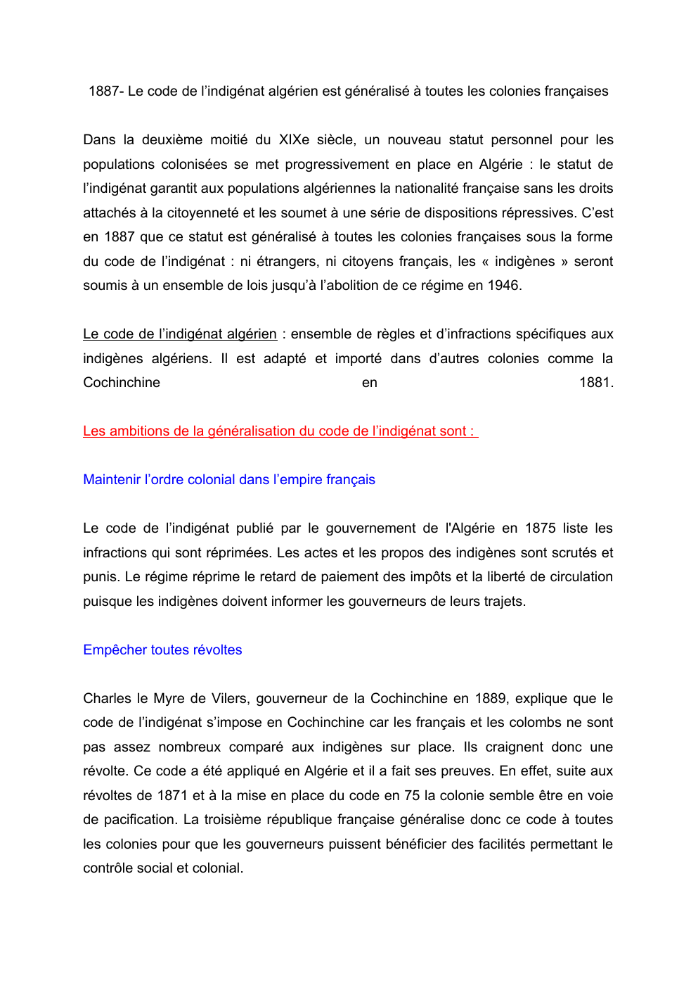 Prévisualisation du document Code de l'indigénat algérien