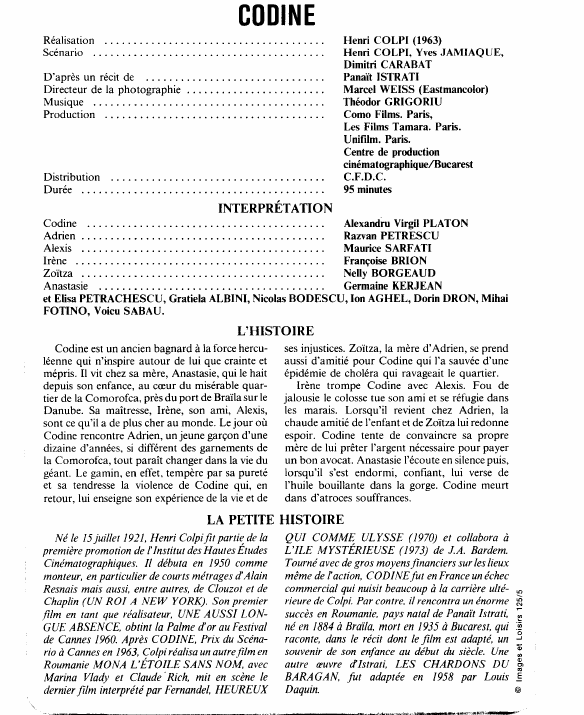 Prévisualisation du document CODINE