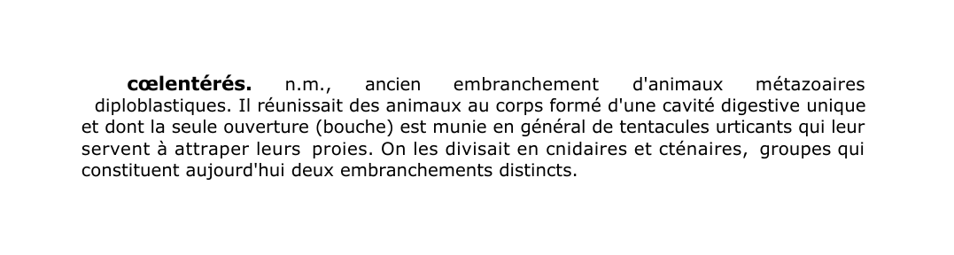 Prévisualisation du document coelentérés.