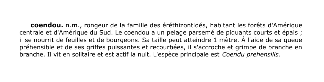 Prévisualisation du document coendou.