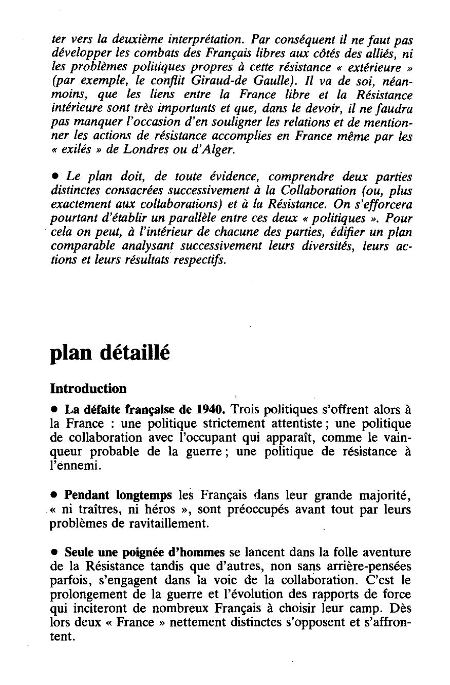 Prévisualisation du document Collaboration et résistance en France (1940-44) - Histoire