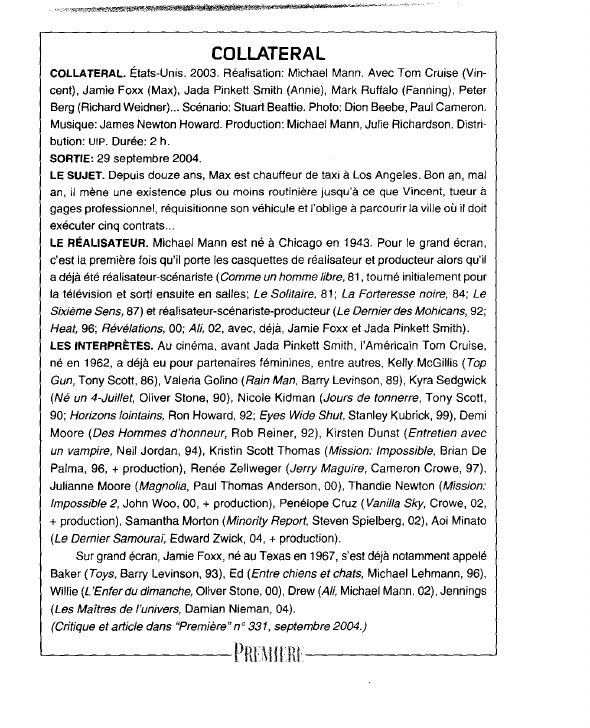 Prévisualisation du document COLLATERAL