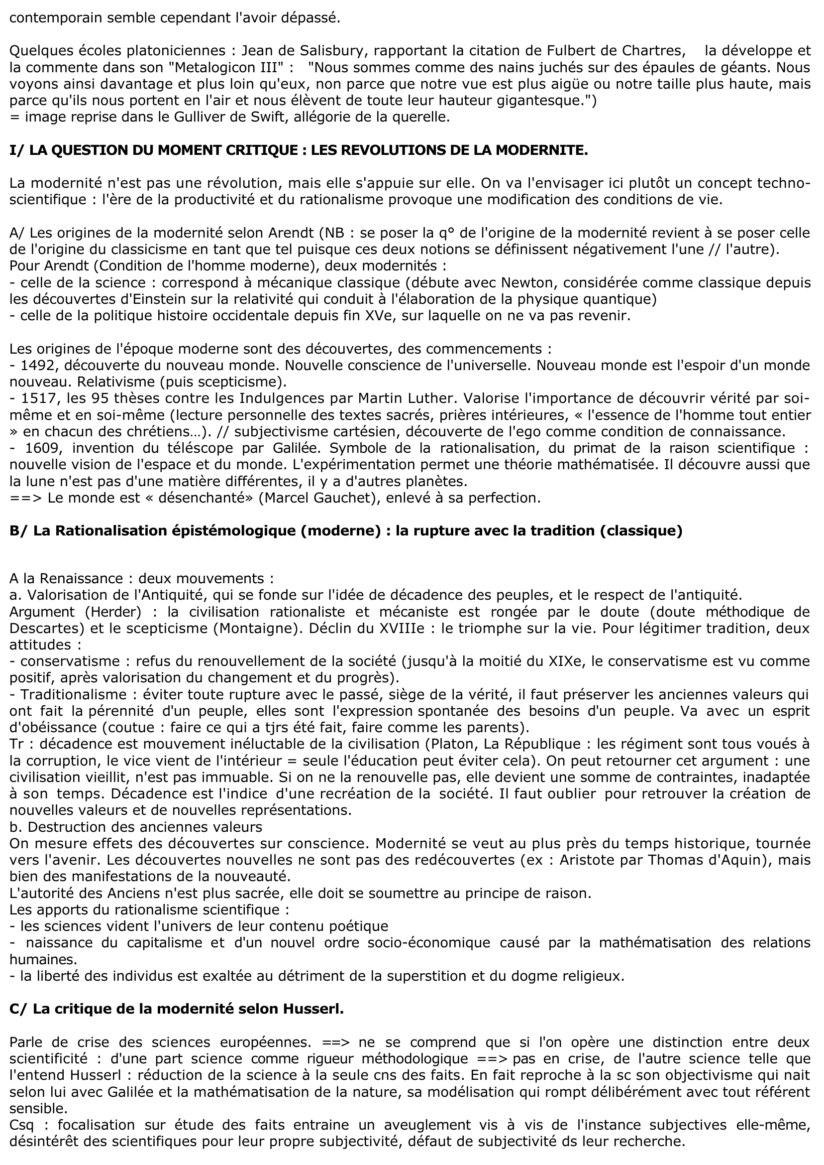 Prévisualisation du document Colle de philo : CLASSICISME OU MODERNITÉ.