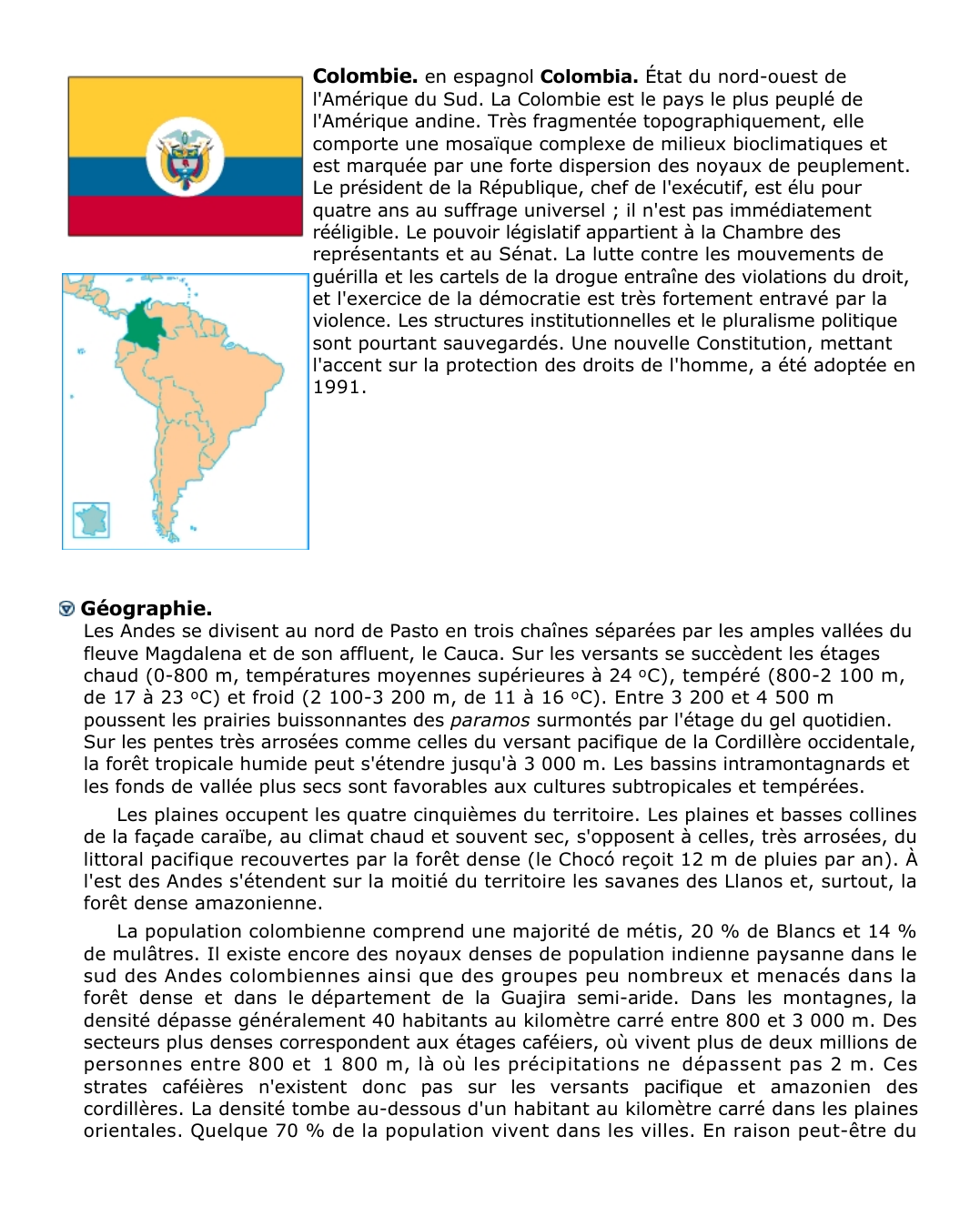 Prévisualisation du document Colombie.