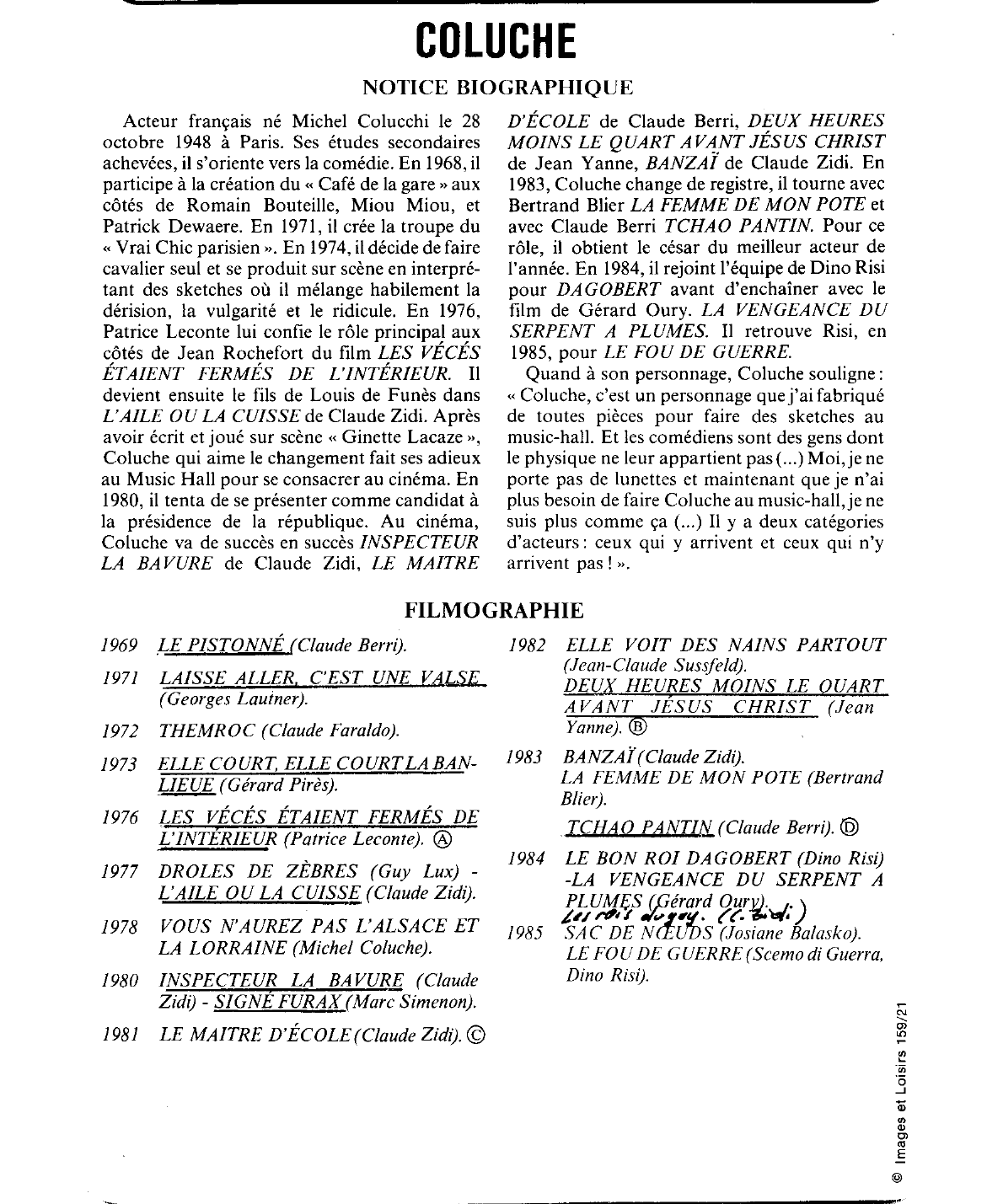 Prévisualisation du document COLUCHE