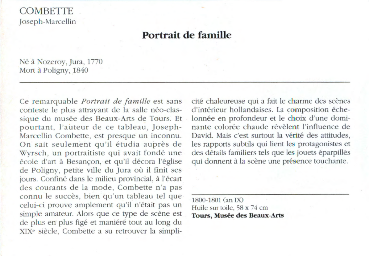 Prévisualisation du document COMBETTE joseph-Marcellin : Portrait de famille
