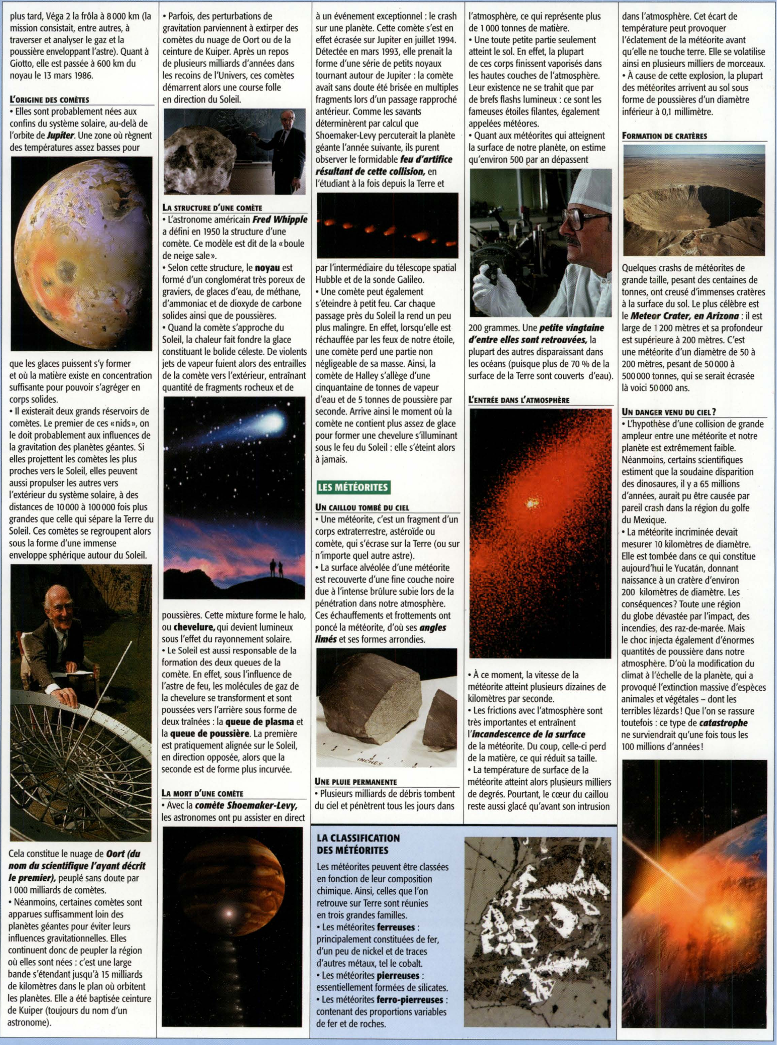 Prévisualisation du document Comètes, astéroïdes & météorites (Grand Oral)