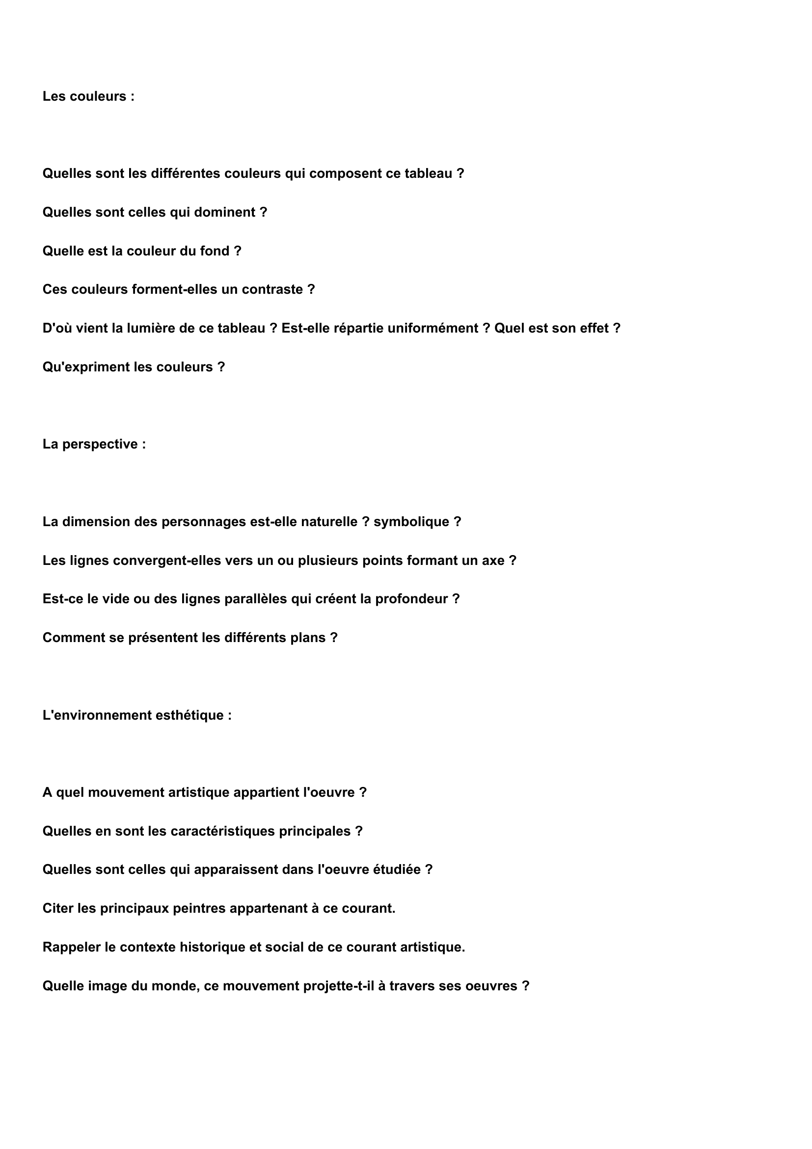 Prévisualisation du document Comment analyser une peinture ?