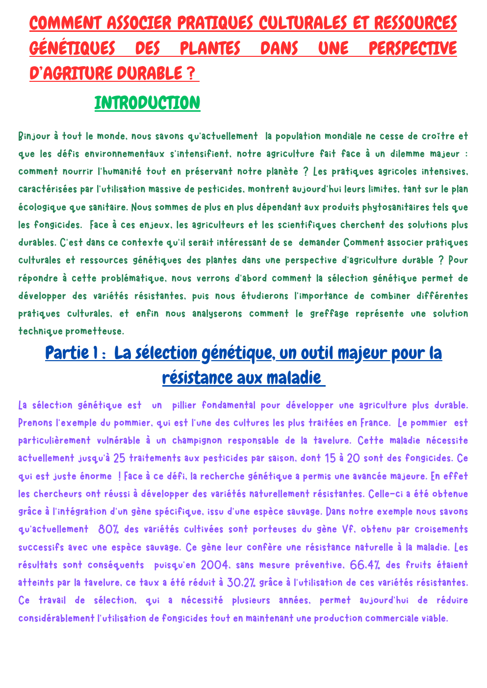 Prévisualisation du document COMMENT ASSOCIER PRATIQUES CULTURALES ET RESSOURCES GÉNÉTIQUES DES PLANTES DANS UNE PERSPECTIVE D’AGRITURE DURABLE ?
