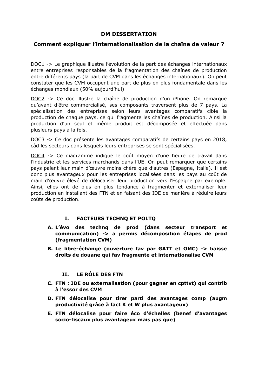 Prévisualisation du document Comment expliquer l’internationalisation de la chaîne de valeur ?