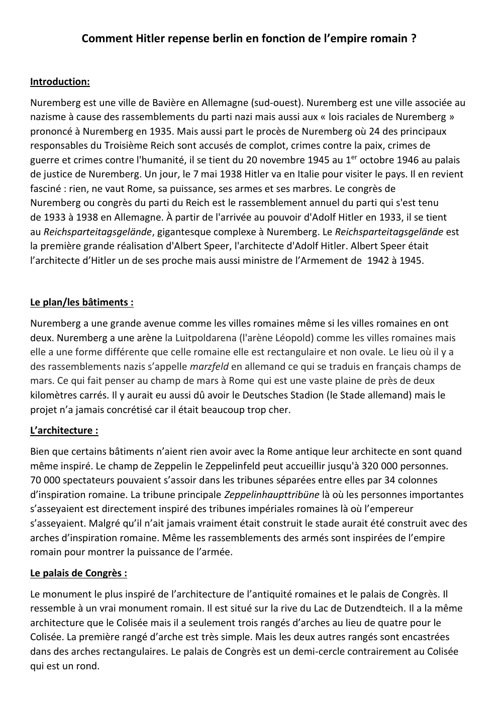 Prévisualisation du document Comment Hitler repense berlin en fonction de l’empire romain ?