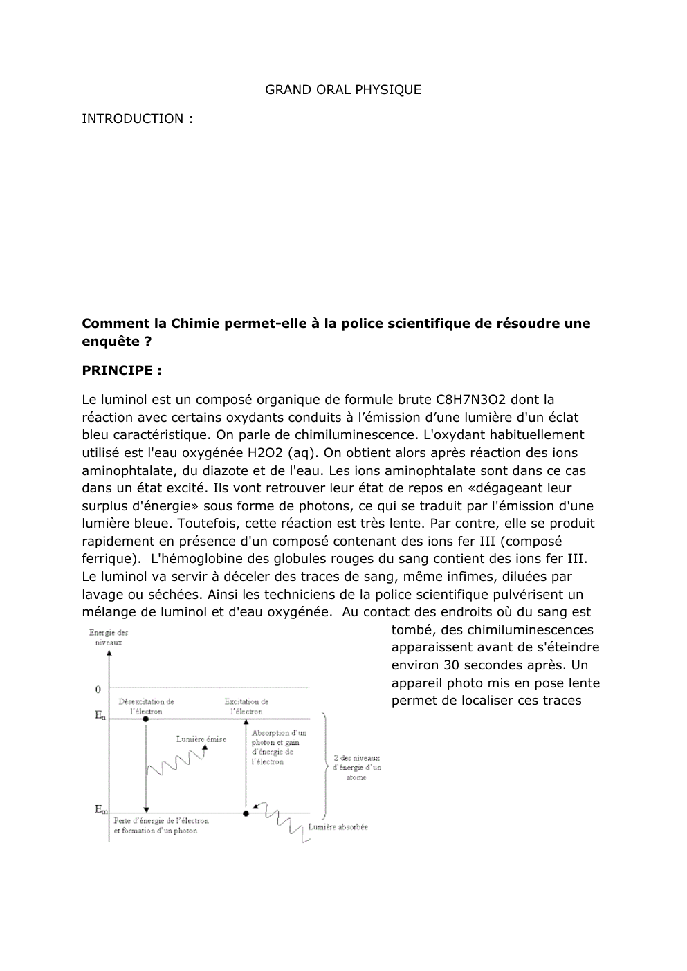 Prévisualisation du document Comment la chimie permet elle à la police scientifique de résoudre une enquête?