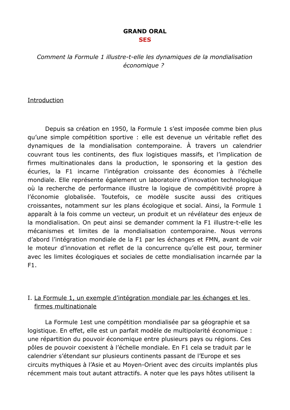 Prévisualisation du document Comment la Formule 1 illustre-t-elle les dynamiques de la mondialisation économique ?