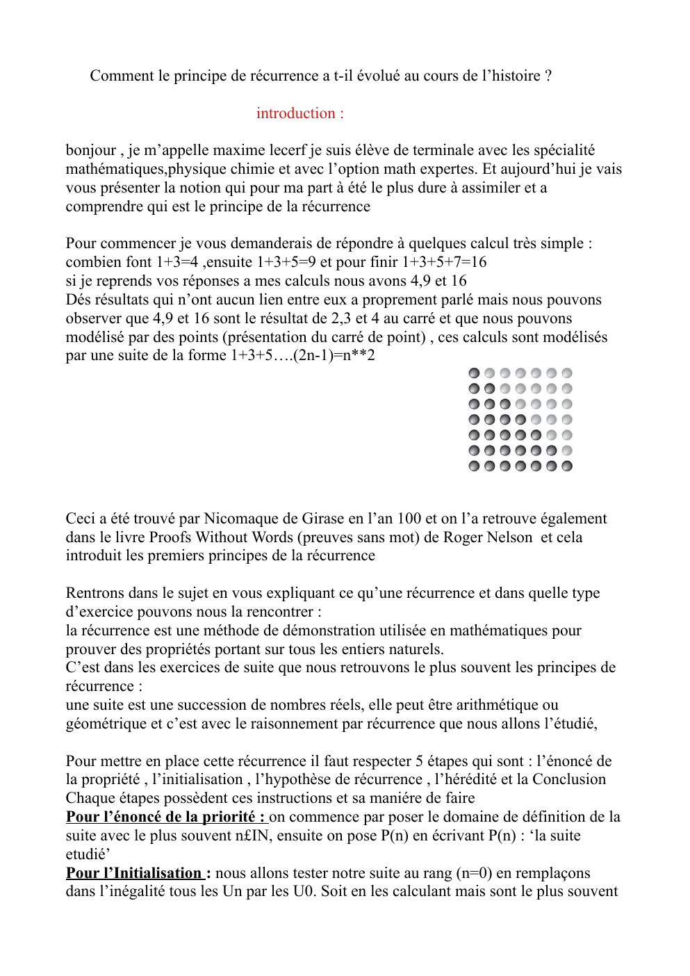 Prévisualisation du document Comment le principe de récurrence a t-il évolué au cours de l’histoire ?