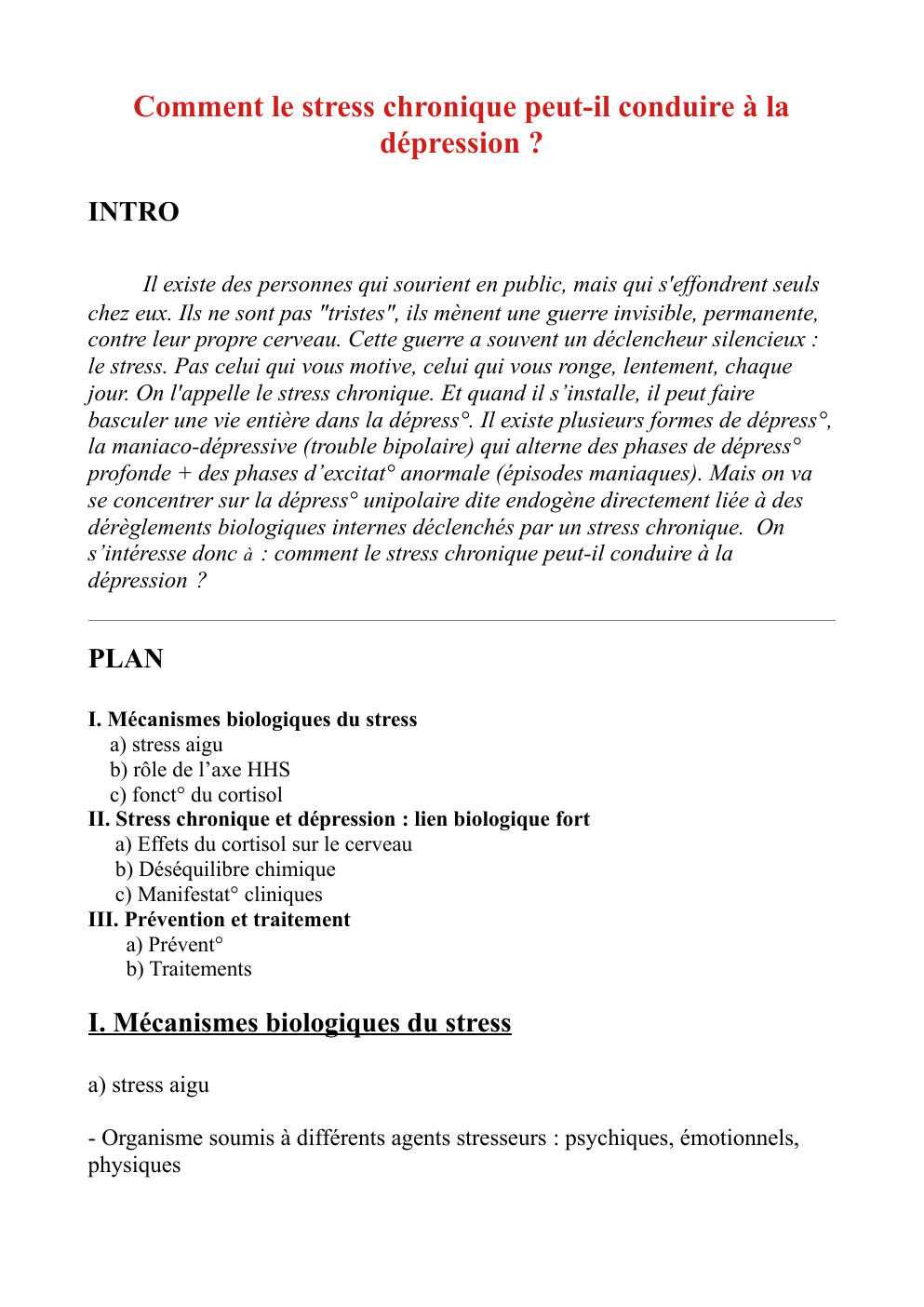 Prévisualisation du document Comment le stress chronique conduit à la dépression?
