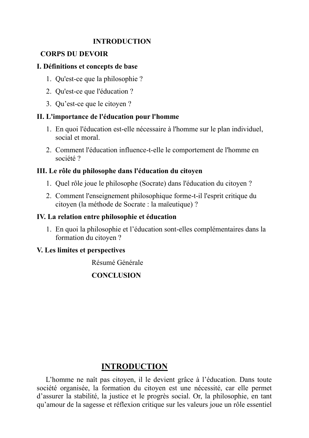 Prévisualisation du document Comment l'éducation influence-t-elle le comportement de l'homme en société ?