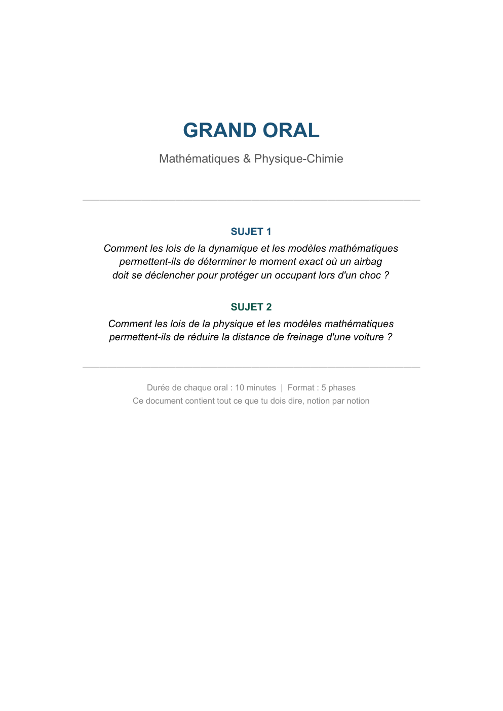 Prévisualisation du document Comment les lois de la physique et les modèles mathématiques permettent-ils de réduire la distance de freinage d'une voiture ?