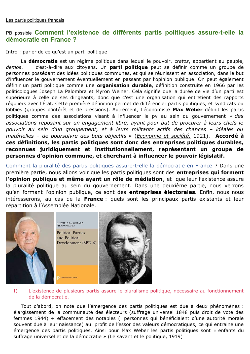 Prévisualisation du document Comment l’existence de différents partis politiques assure-t-elle la démocratie en France ?