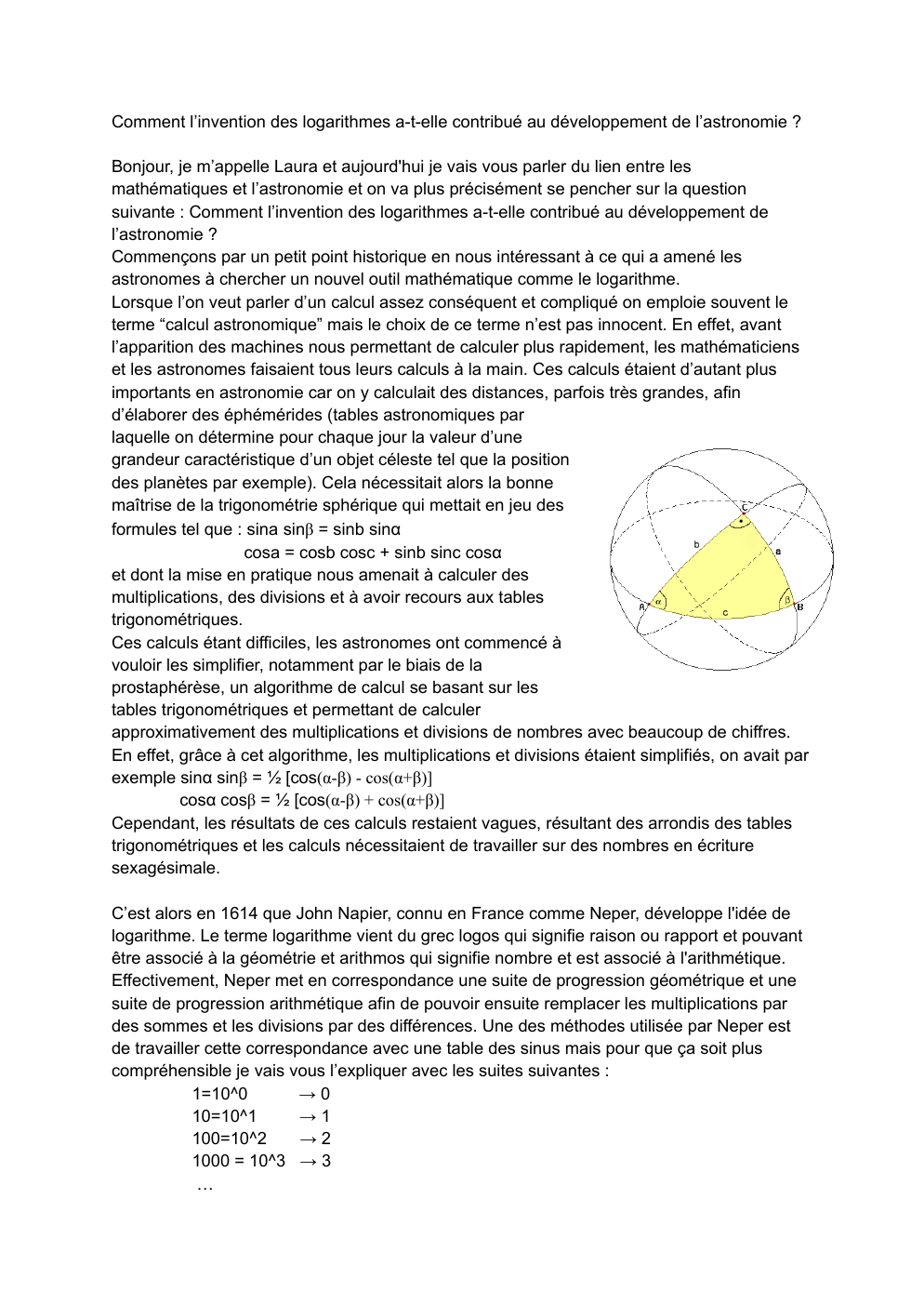 Prévisualisation du document Comment l’invention des logarithmes a-t-elle contribué au développement de l’astronomie ?