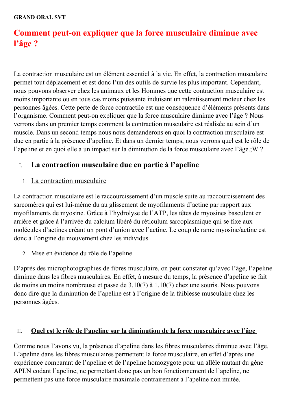 Prévisualisation du document Comment peut-on expliquer que la force musculaire diminue avec l’âge ?