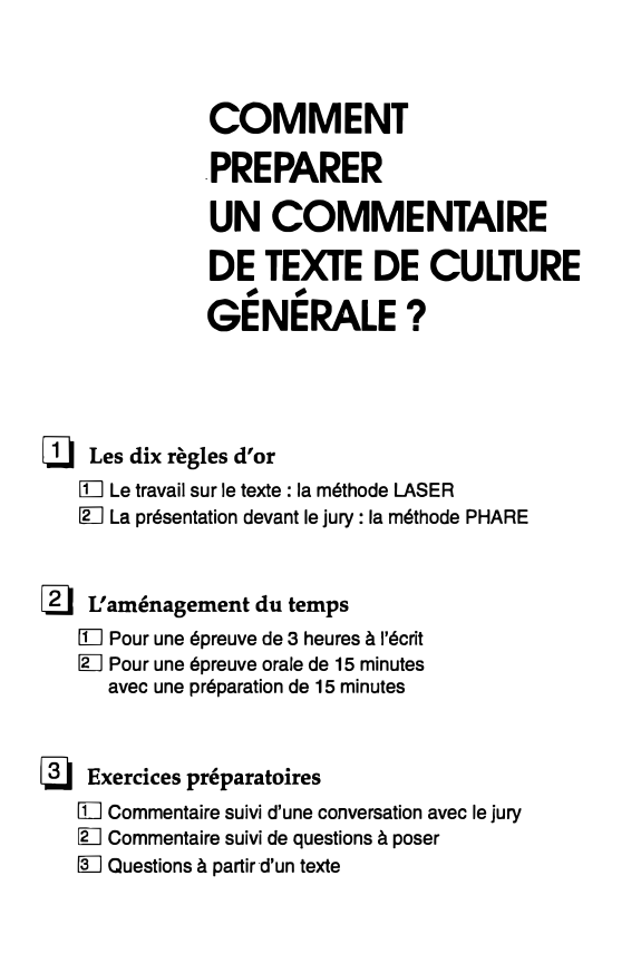 Prévisualisation du document COMMENT
.PREPARER
UN COMMENTAIRE
DE, TEXTE
DE CULTURE
,
GENERALE?
[Il
ŒJ

[]l

Les dix règles d'or
[] Le travail...