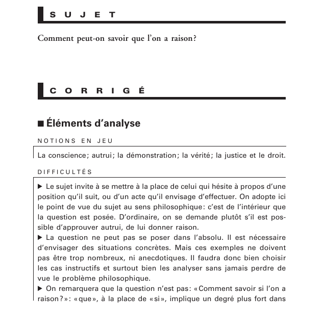 Prévisualisation du document Comment savoir que l'on a raison ?