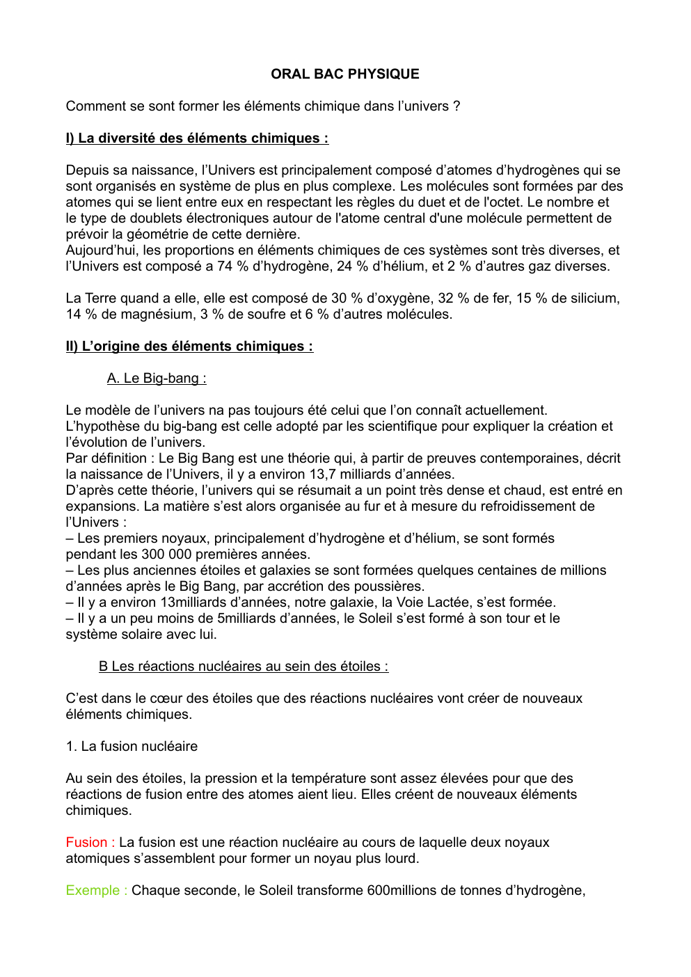 Prévisualisation du document Comment se sont formés les éléments chimiques dans l'univers