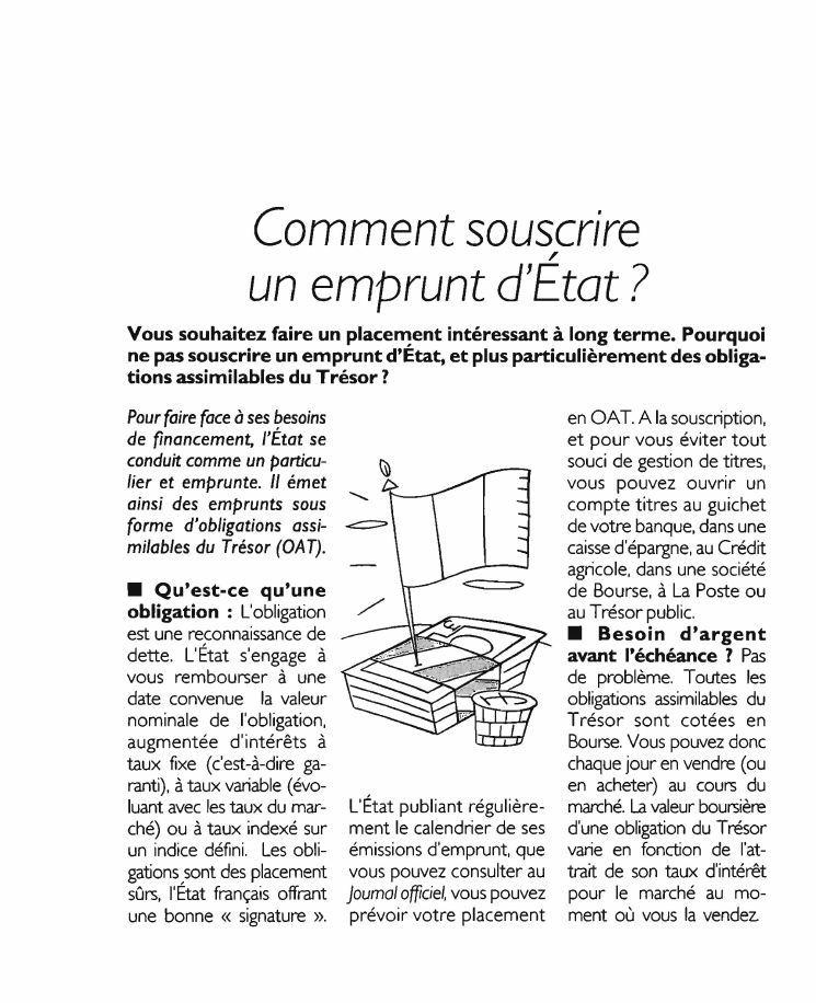 Prévisualisation du document Comment souscrireun emprunt d'État ?