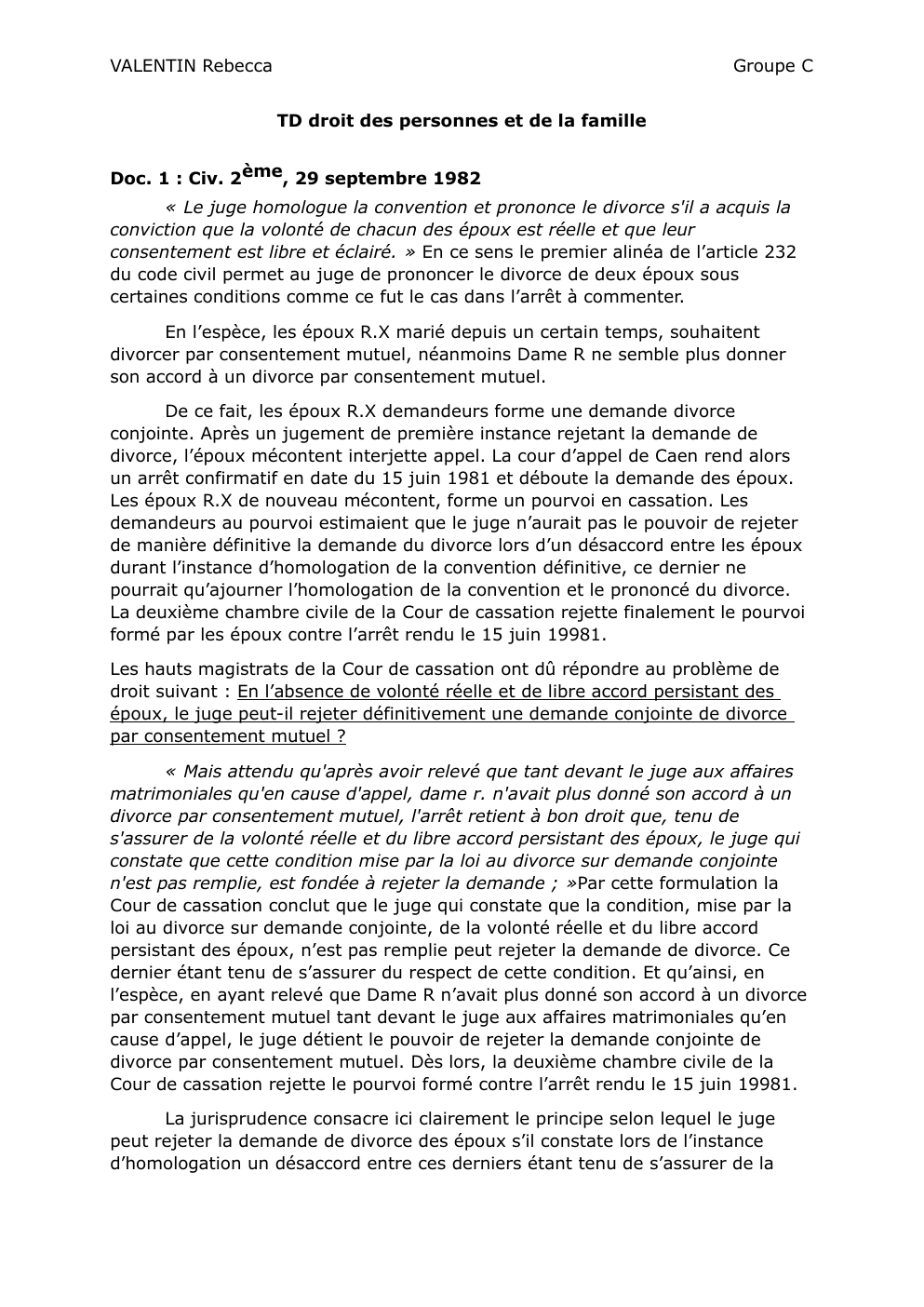 Prévisualisation du document Commentaire arrêt Civ. 2ème, 18 octobre 1995