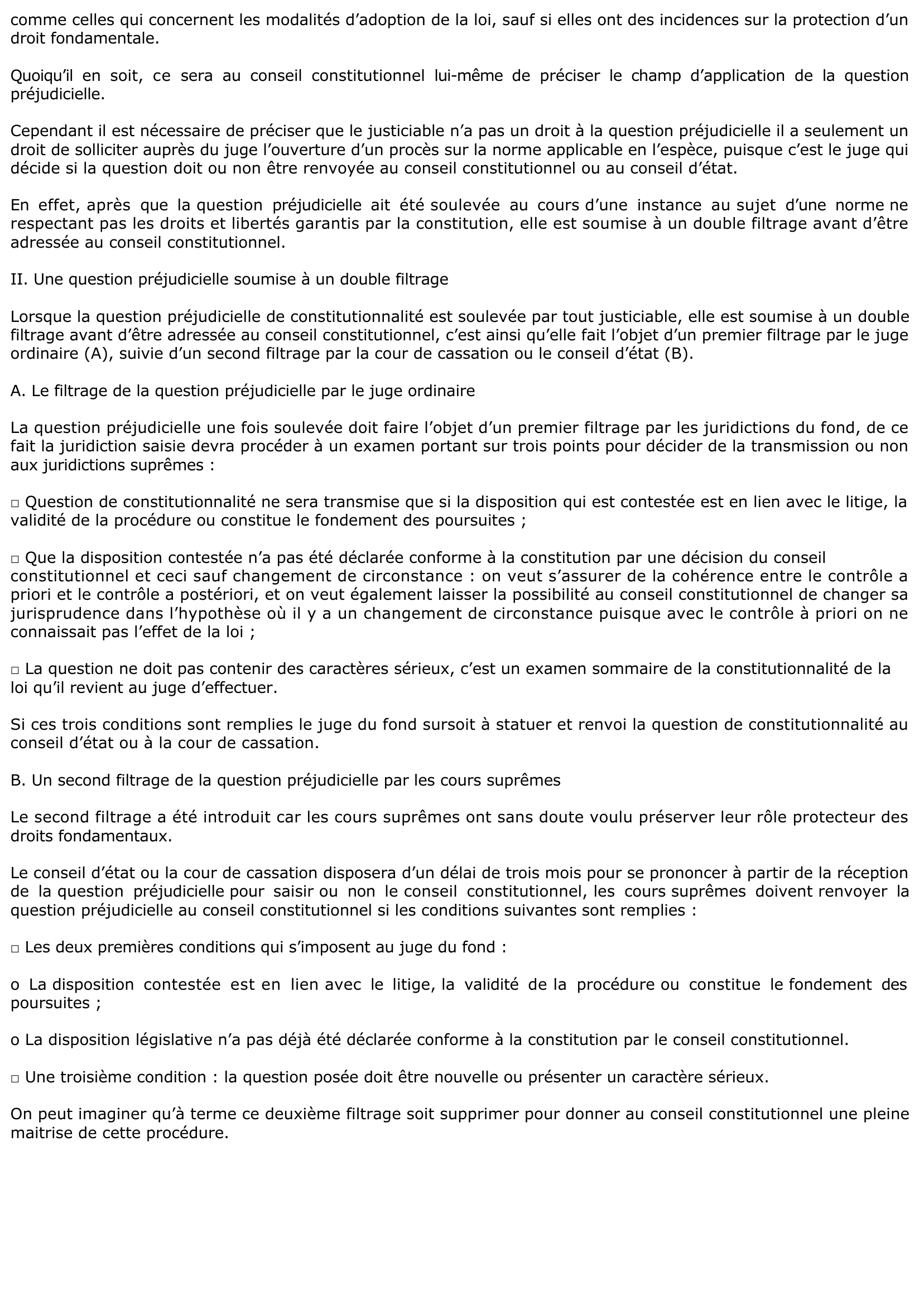 Prévisualisation du document Commentaire, article 61-1 de la Constitution Française