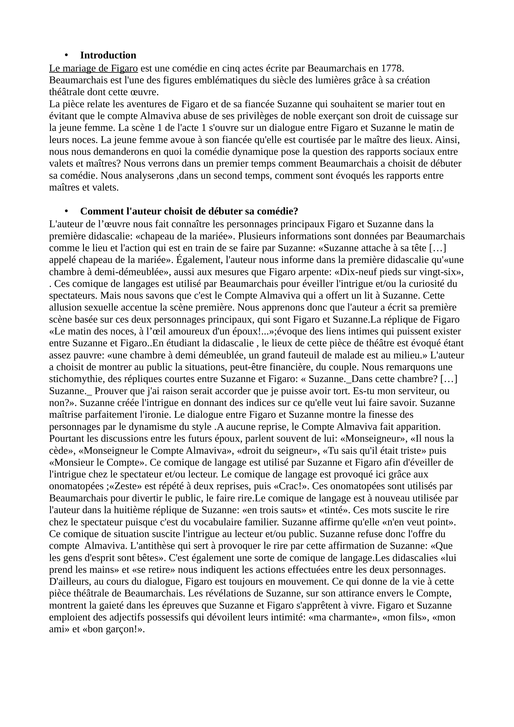Prévisualisation du document Commentaire: Beaumarchais - Figaro