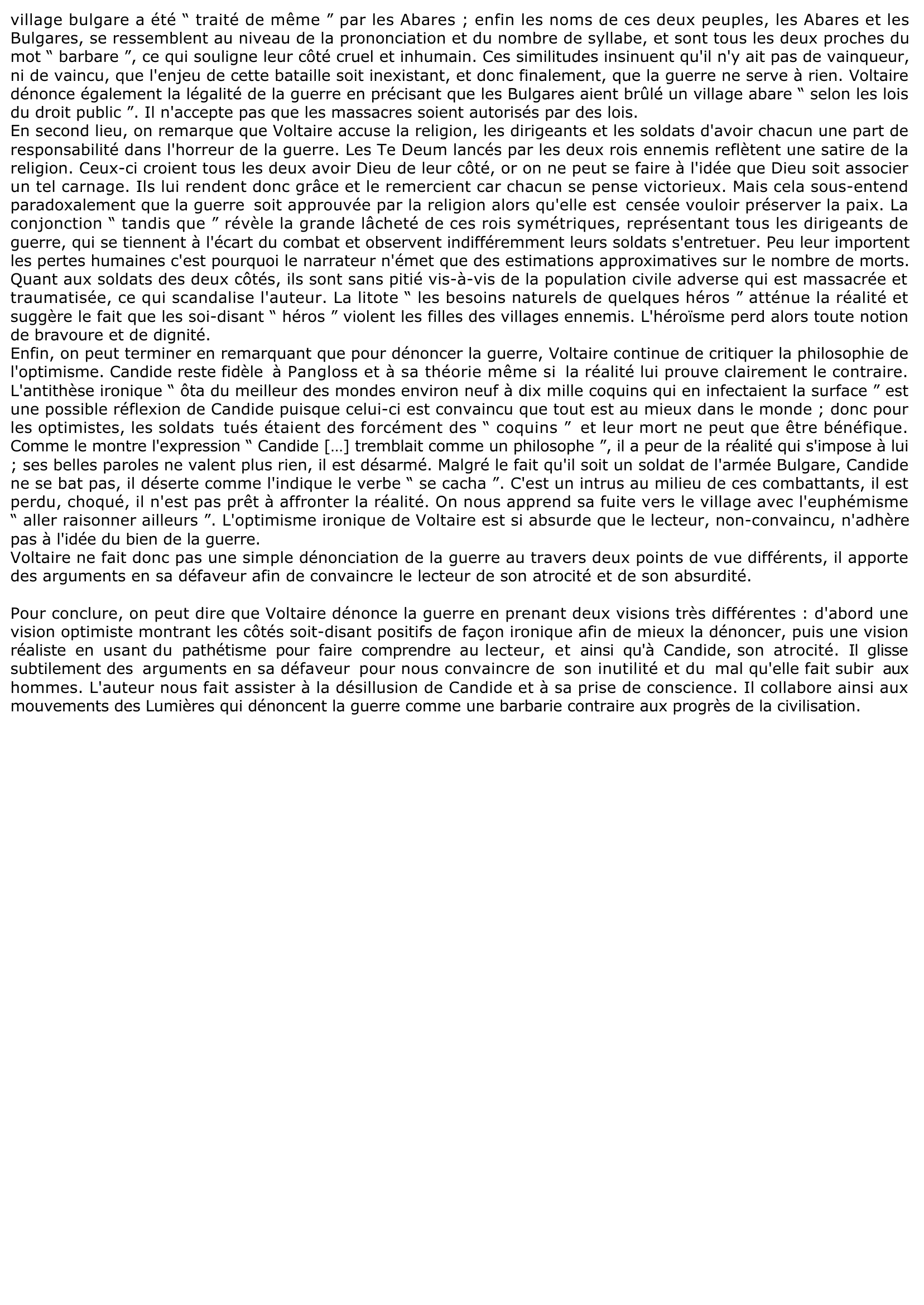 Prévisualisation du document Commentaire composé de Candide, Chapitre 3