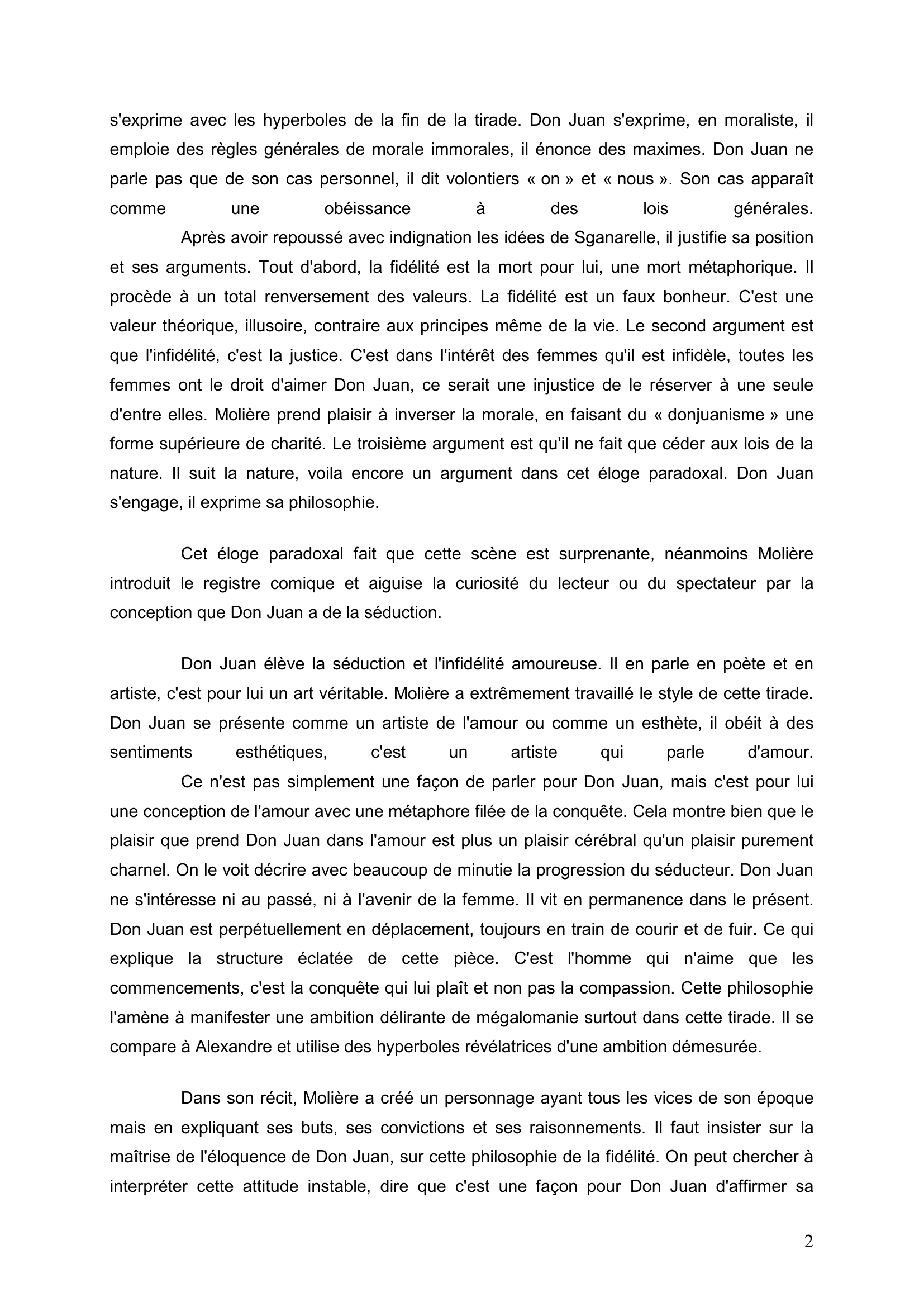 Prévisualisation du document Commentaire composé de la deuxième scène de l'acte I de Dom Juan, de Molière