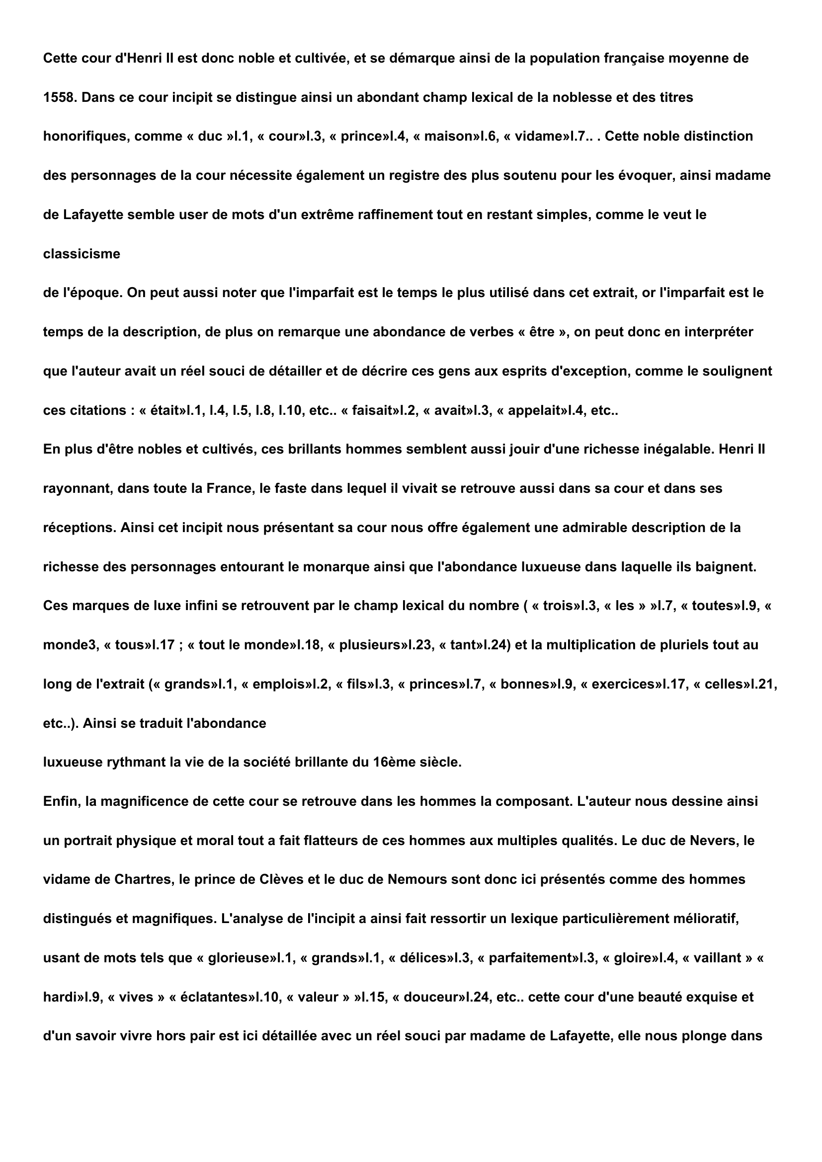 Prévisualisation du document Commentaire composé de l’incipit de La Princesse de Clèves de Madame de LAFAYETTE