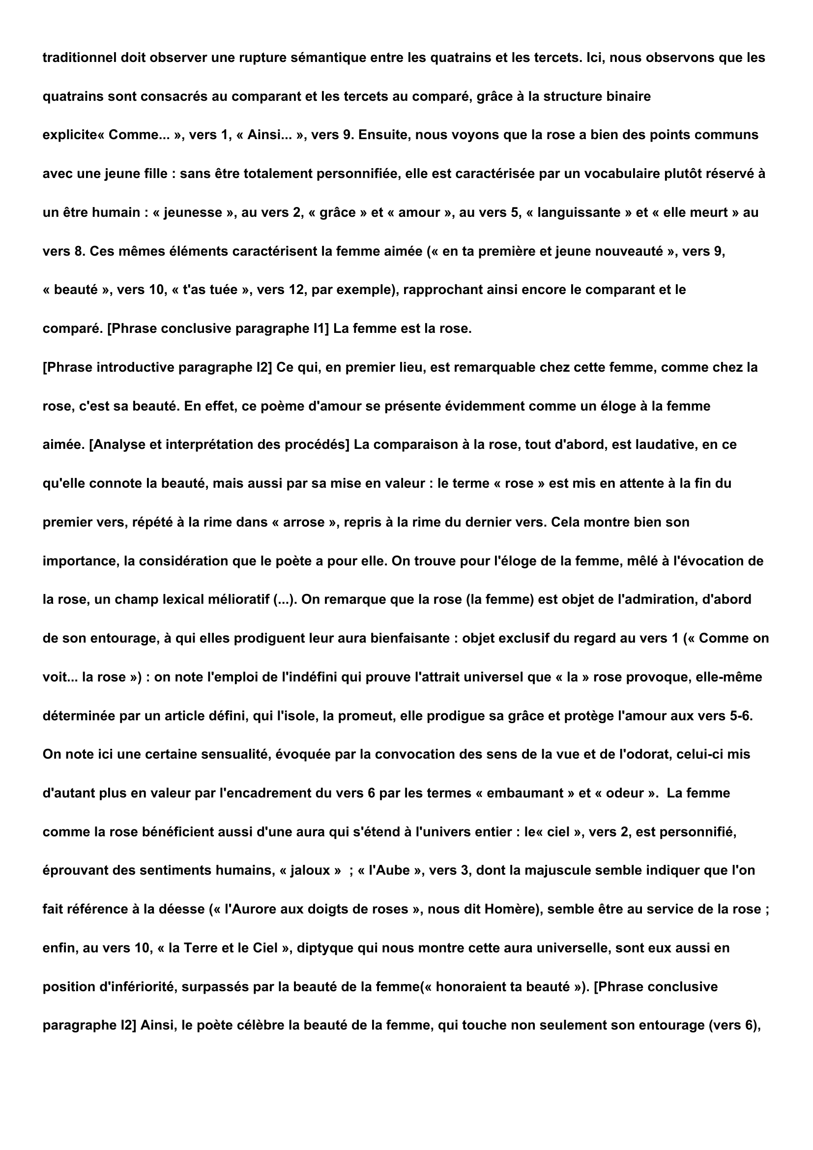 Prévisualisation du document Commentaire composé du Second livre des Amours de Ronsard