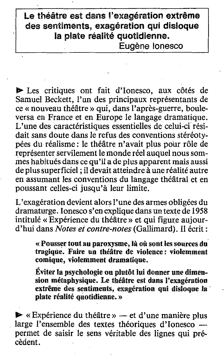 Prévisualisation du document Commentaire compose d'une scène de théâtre de l'oeuvre de Ionesco, "Le Roi Se Meurt". En quoi cette scène est-elle représentative du théâtre de l'absurde ?