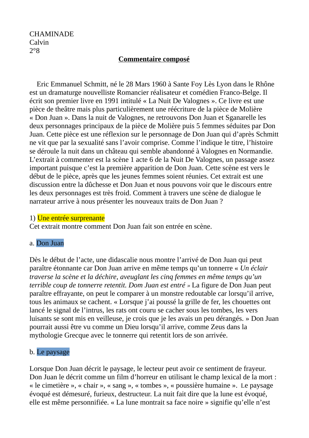 Prévisualisation du document Commentaire composé Eric Emmanuel Schmitt: « La Nuit De Valognes »