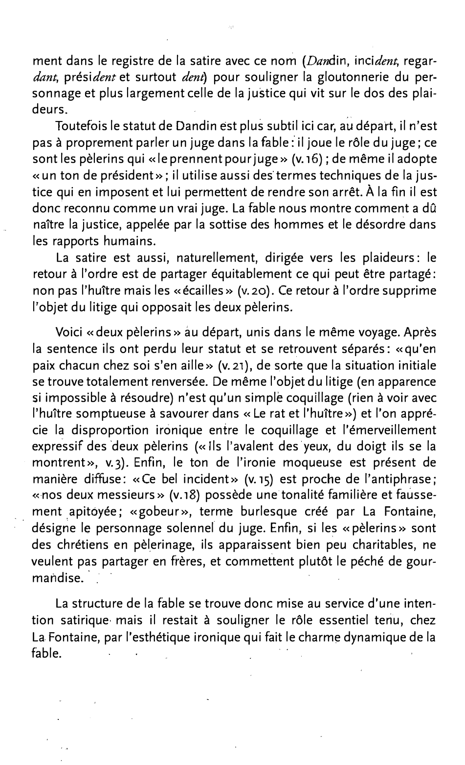 Prévisualisation du document COMMENTAIRE COMPOSÉ  Jean de La Fontaine, « L’huître et les plaideurs».