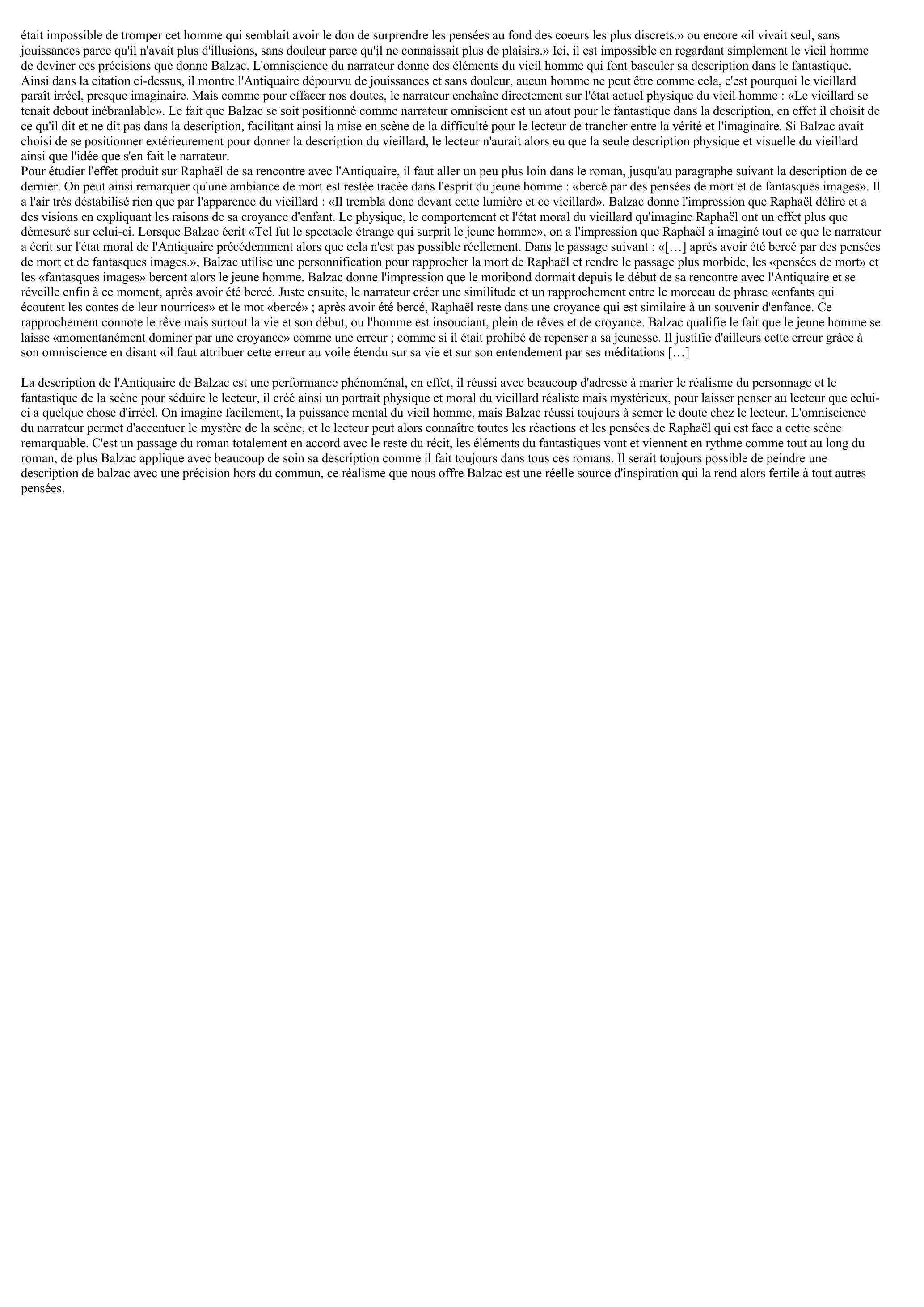 Prévisualisation du document Commentaire Composé: La Peau de Chagrin, Balzac - Étude du passage de la description de l'antiquaire, de la page 89 à 91