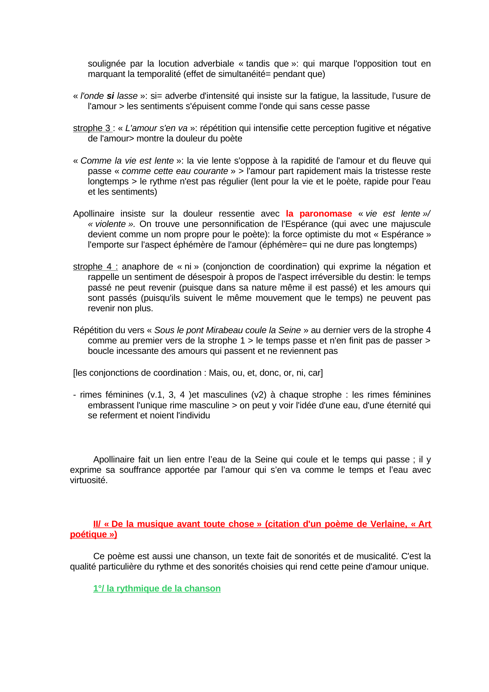 Prévisualisation du document Commentaire composé Le Pont Mirabeau - Apollinaire